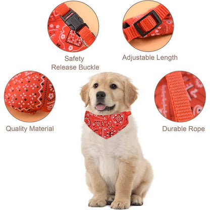 Adjustable Pet Puppy Cat Scarf For Cat Small Medium Large Dogs Bandana Collar Birthday Party Dress Up Pet Accessories Shop1103874959 Store