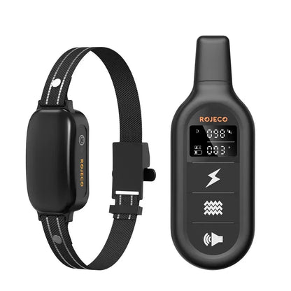 ROJECO Electric Dog Training Collar Digital Rechargeable Remote Control IPX7 Waterproof Vibrator Pet Dog Bark Stop Shock Collar ROJECO Pets Store