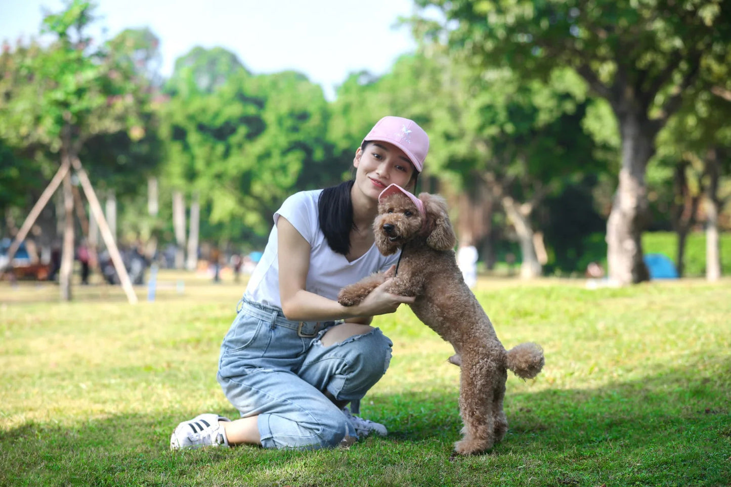 Adjustable Pet Dog Travel Cute Baseball Hat Sun Cap Visor Hat with Ear Holes Outdoor Sport Pet Supplies Xiao Hei Store