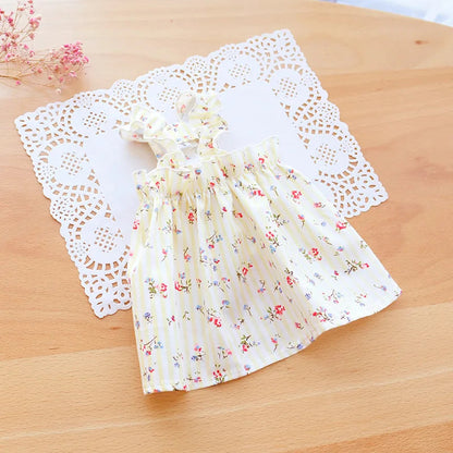 Summer Cotton Sphynx Cat Suspender Skirt Love Flower Pet Princess Dresses for Cats Gotas Katten Kedi Dog Dress mascotas Clothes XWangPet Store