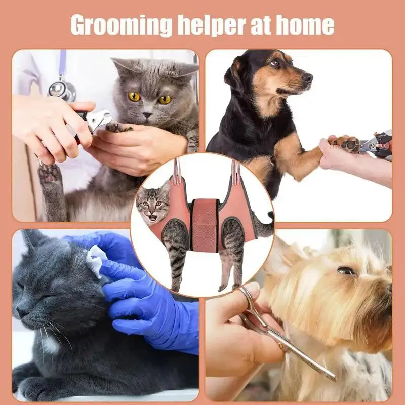 TONG New Pet Cat Grooming Hammock Helper Cat Dog Hammock Dogs Repairing Nails In Beauty Hammock Restraint Bag Pet Accessories TongTong Pet Store