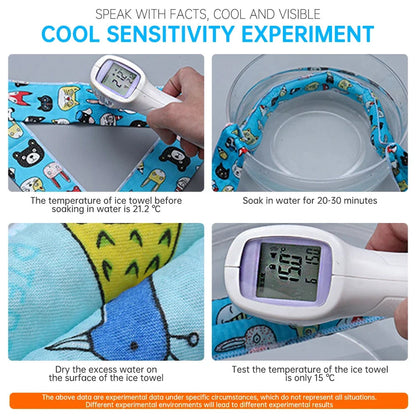 Pet Cooling Ice Scarf Cool Ice Towel Heatstroke Dogs Cats Ice Collar Adjustable Cat Collar Bib prevent heat stroke Dog Supplies daidaidog Store