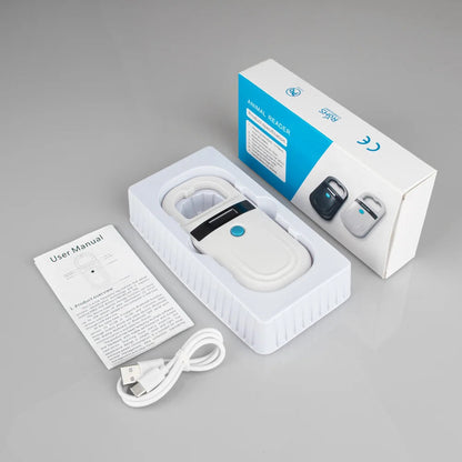 Handheld 134.2KHz 125kHz Animal RFID Reader Pet Cat Dog Microchip Scanner FDX-B Glass Chip USB/Bluetooth Tag Reader with Tags Boland999 Security Store