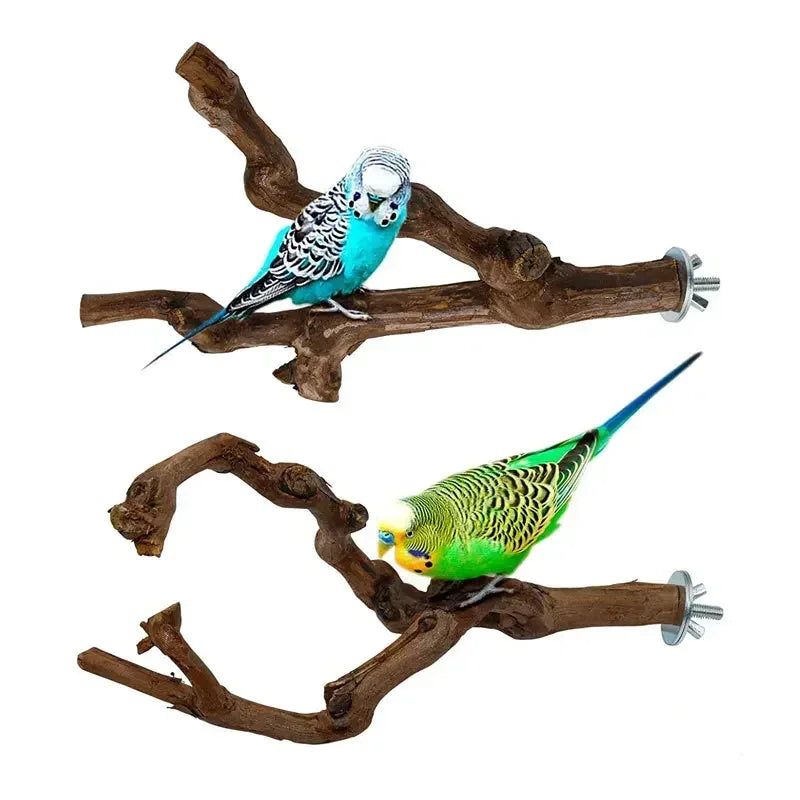 Pet Standing Stick Wild Grape Wood Pole Parrot Cockatiel Parakeet Station Board Bite Claw Grinding Toy Bird Cage Accessories Idestake Official Store