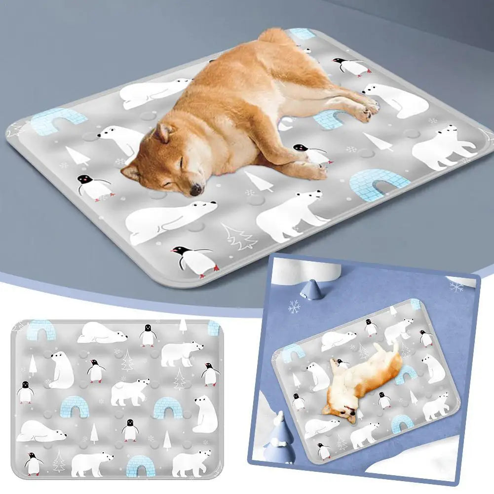 Summer Pet Cooling Pad Ice Crystal Gel Cool Down Cat To Dog Pet Grasp Bed Resistance Collapsible Rectangle Pad Accessories Love Life Home 2023 Store