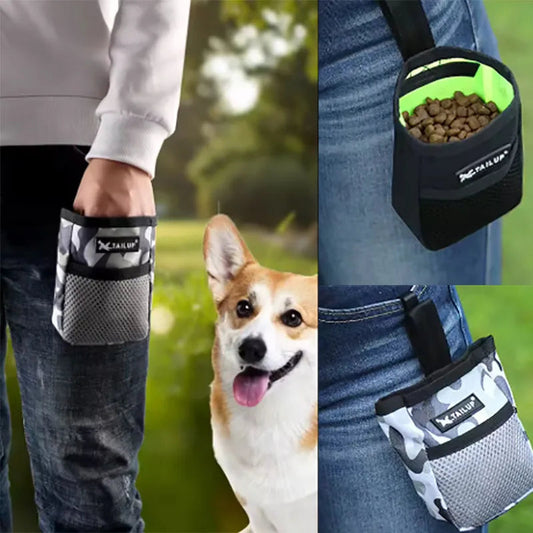 Pet Dog Puppy Training Treat Snack Bait Pet Feed Pocket Pouch Obedience Agility Pouch Food Bag Pocket Snack Reward Waist Bag Tinkerbell shop Store