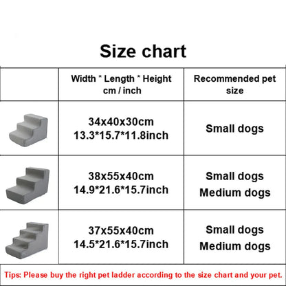 Pet Stairs Toys Cat Dog Ladder 2 3 4 Step Stairs for Dogs Puppy Ramp Detachable Sponge Pet Ladder Accessories WAITO-pets Store