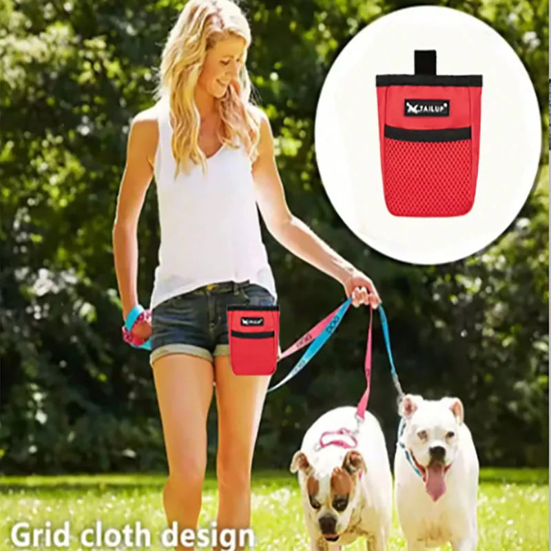Pet Dog Puppy Training Treat Snack Bait Pet Feed Pocket Pouch Obedience Agility Pouch Food Bag Pocket Snack Reward Waist Bag Tinkerbell shop Store