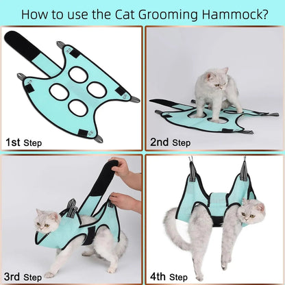 TONG New Pet Cat Grooming Hammock Helper Cat Dog Hammock Dogs Repairing Nails In Beauty Hammock Restraint Bag Pet Accessories TongTong Pet Store