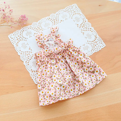 Summer Cotton Sphynx Cat Suspender Skirt Love Flower Pet Princess Dresses for Cats Gotas Katten Kedi Dog Dress mascotas Clothes XWangPet Store