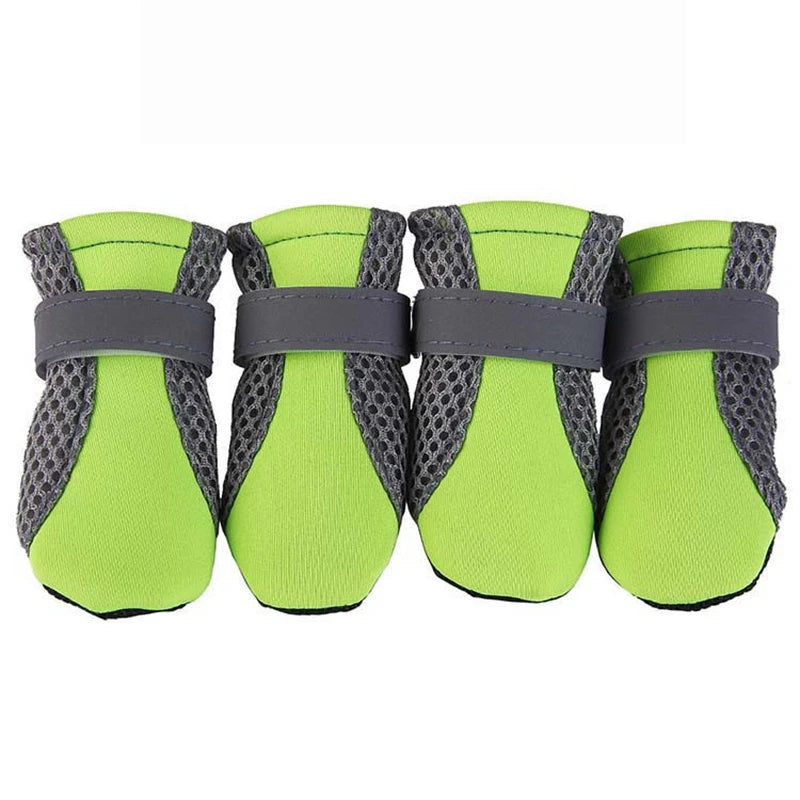 Pet Dog Shoes Breathable Waterproof Outdoor Walking Net Soft Summer Pet Shoes Night Safe Reflective Boots for Small Medium Dogs Cloud house Store