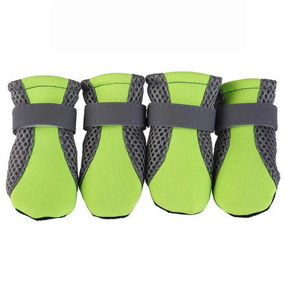 Pet Dog Shoes Breathable Waterproof Outdoor Walking Net Soft Summer Pet Shoes Night Safe Reflective Boots for Small Medium Dogs Cloud house Store