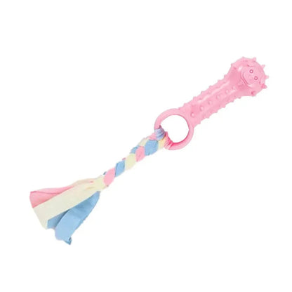 Dog Chew Toys for Cleaning Teeth Pink Soft Rubber Bone Funny Ball Interactive Donut Treat Set for Small Medium Dogs Pet Gifts Shop1103191158 Store