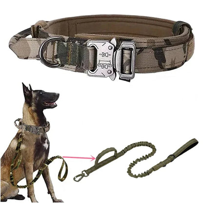 Durable Tactical Dog Collar Leash Set Adjustable Military Pet Collar Leash Medium Large Dog German Shepherd Training Accessories Shop1103887912 Store