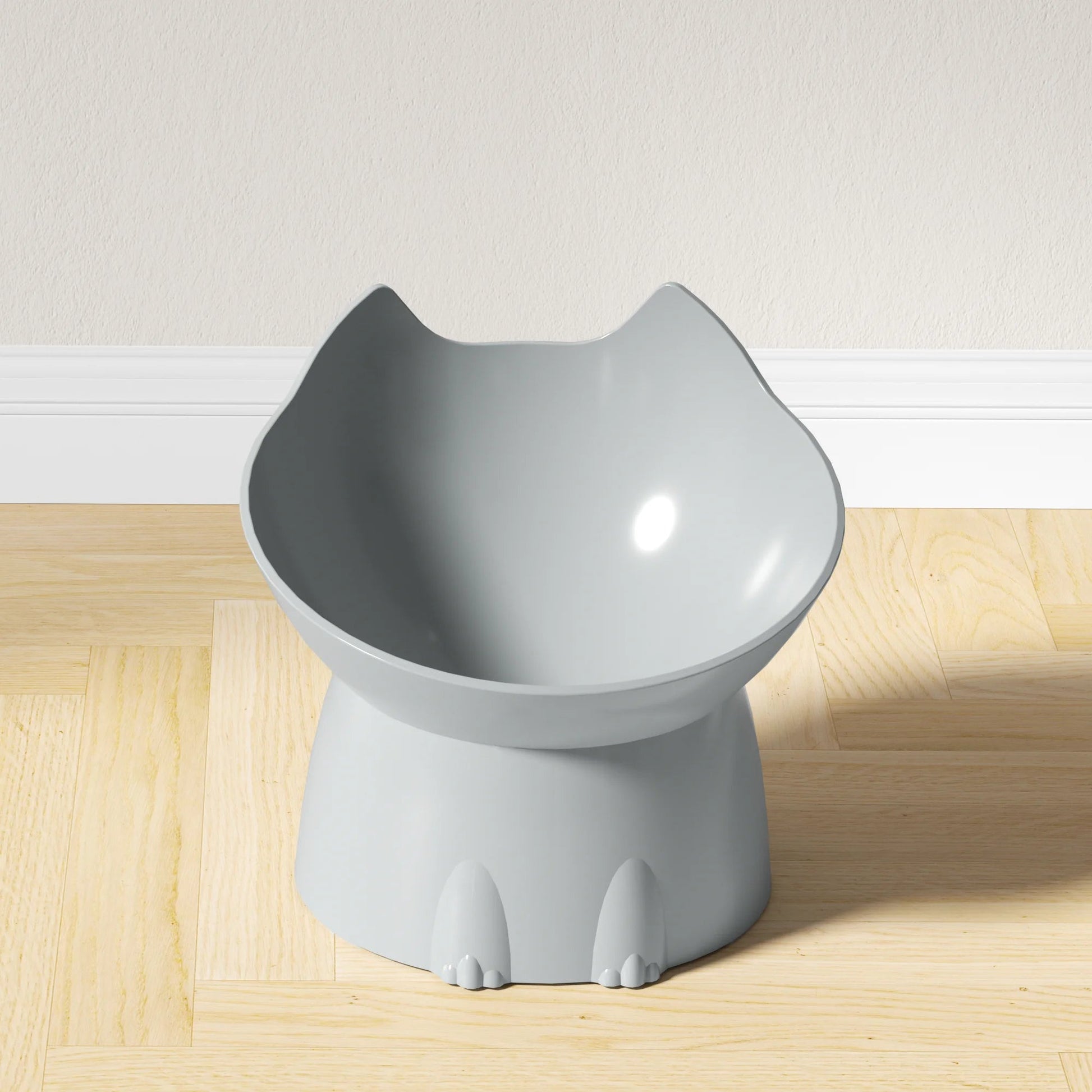 1pc WhiskerWare Elevated Cat Bowl, Anti-Tip Plastic Raised Pet Feeding Dish with Tilted Edge, Neck Protection Kitty Food Shop1103816215 Store