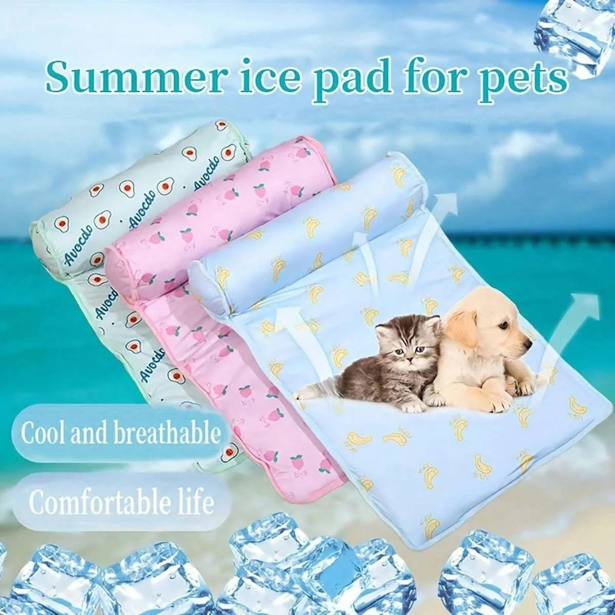 Dog Mat Cooling Summer Pad Mat For Dogs Cat Blanket Sofa Breathable Pet Dog Bed Summer Washable For Small Medium Large Dogs Mat Pet Tribe Store