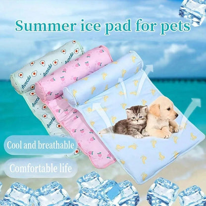 Dog Mat Cooling Summer Pad Mat For Dogs Cat Blanket Sofa Breathable Pet Dog Bed Summer Washable For Small Medium Large Dogs Mat Pet Tribe Store