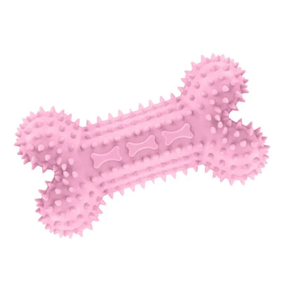 Dog Chew Toys for Cleaning Teeth Pink Soft Rubber Bone Funny Ball Interactive Donut Treat Set for Small Medium Dogs Pet Gifts Shop1103191158 Store