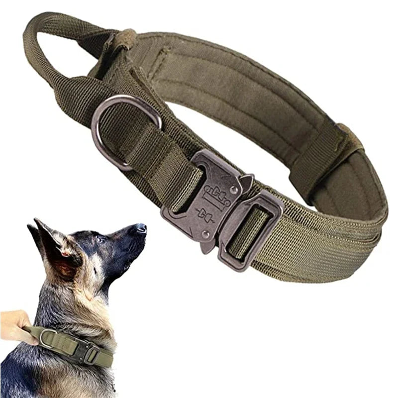 Durable Tactical Dog Collar Leash Set Adjustable Military Pet Collar Leash Medium Large Dog German Shepherd Training Accessories Shop1103887912 Store