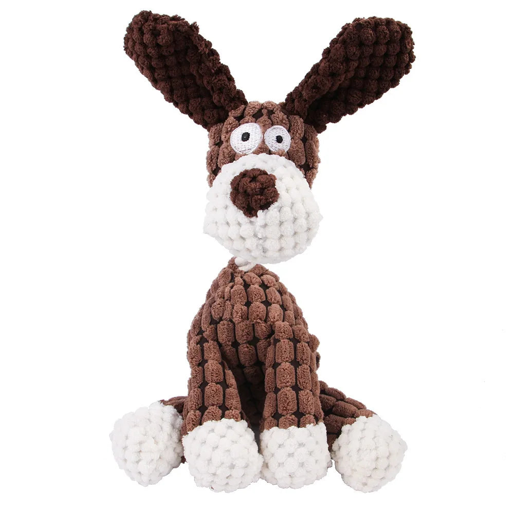 Pet Dog Molar Toy Vent Training Corduroy Monkey Pig Voice Plush Toy Dog Tooth Cleaning Supplie Dog Toys for Large Dogs Bobit Store