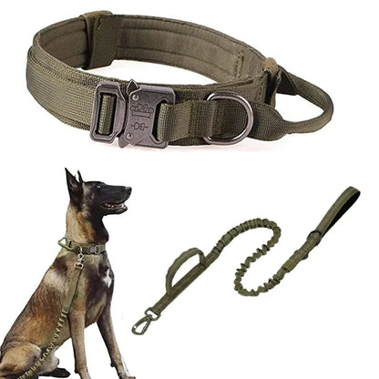Durable Tactical Dog Collar Leash Set Adjustable Military Pet Collar Leash Medium Large Dog German Shepherd Training Accessories Shop1103887912 Store