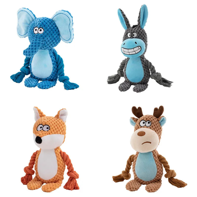 Stuffed Raw Small Joint Dog Plush Chew Toy Indestructible Bite Resistant Sound Puppy Squeaker Dogs Rattle For Pet Toys Supplies YUANTENG Crafts Factory Store