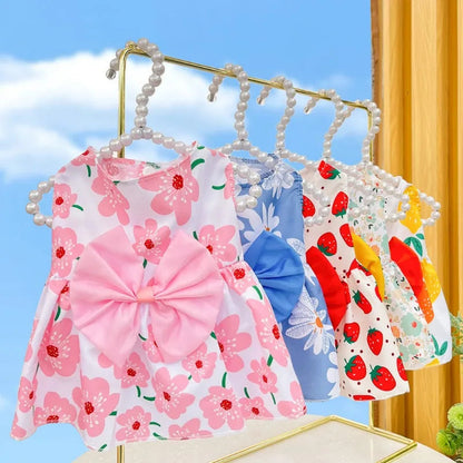 Dog Princess Dress Spring Summer Kitten Pet Skirt Cute Dog Dress Bow Lace for Small Medium Puppy Poodle Chihuahua Simbuid Official Store