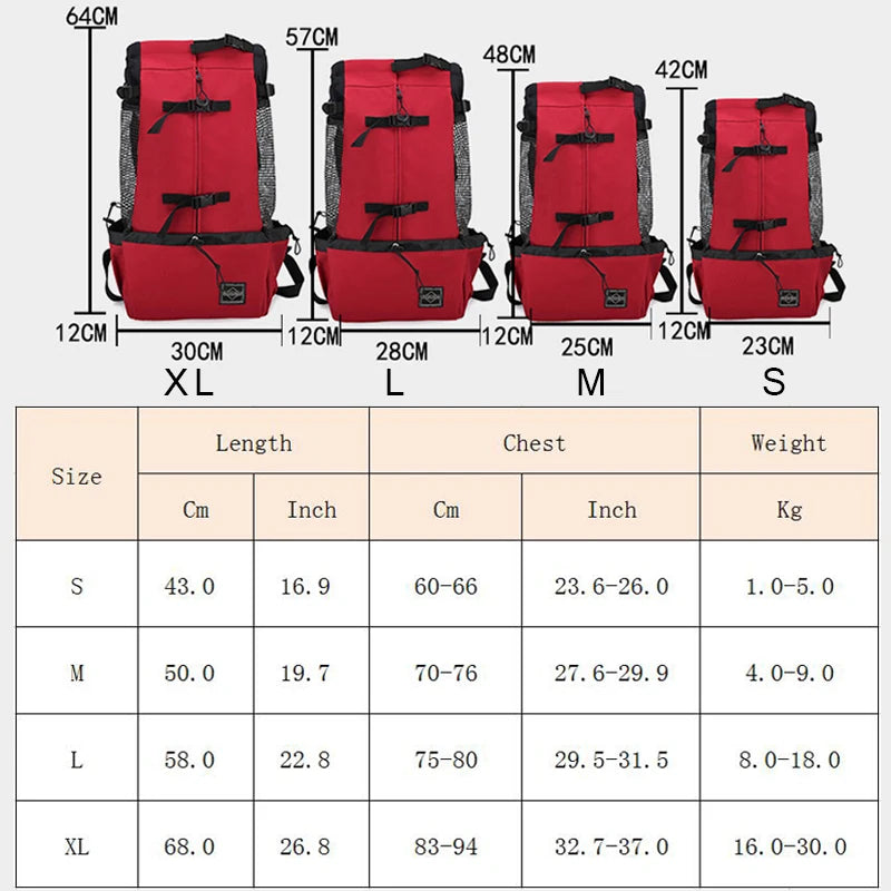 Strong Nylon Dog Carrier Backpack for Small Medium Dogs High Quality Breathable Cycling Backpack for Outdoor Travel Pet Supplies TNINGPET Store