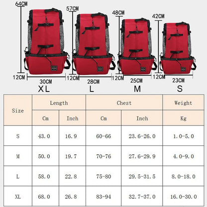Strong Nylon Dog Carrier Backpack for Small Medium Dogs High Quality Breathable Cycling Backpack for Outdoor Travel Pet Supplies TNINGPET Store