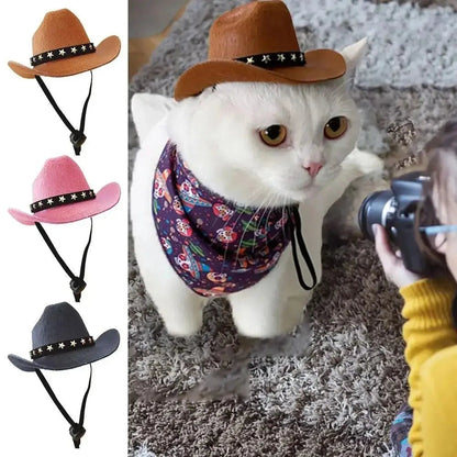 Adjustable Funny Pet Dog Hat Outdoor Summer Pet Accessories Dogs Cats Headwear Cowboy Hats Dog Cat Cosy Home Furnishings Store