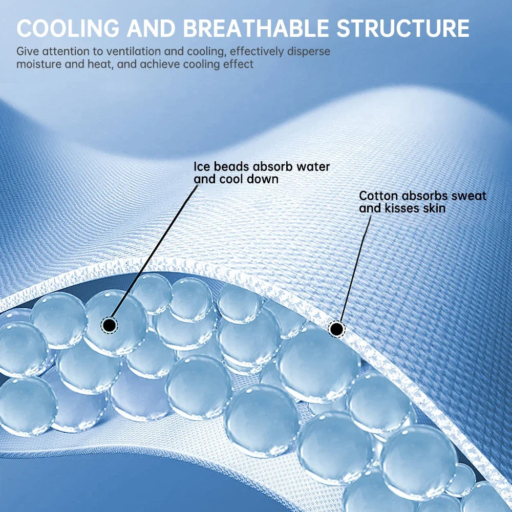 Pet Cooling Ice Scarf Cool Ice Towel Heatstroke Dogs Cats Ice Collar Adjustable Cat Collar Bib prevent heat stroke Dog Supplies daidaidog Store