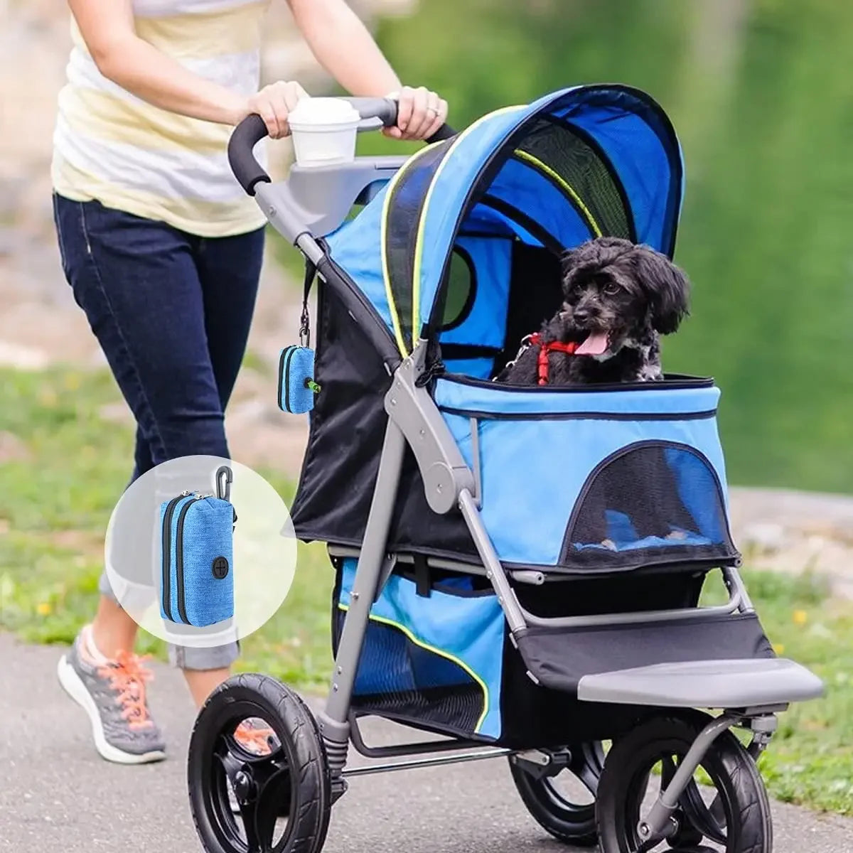 Pet Dog Poop Bag Dispenser Storage Bag Products Pet Waste Bags Carrier Dog Walking Accessories  Cleaning Supplies Bobit Store