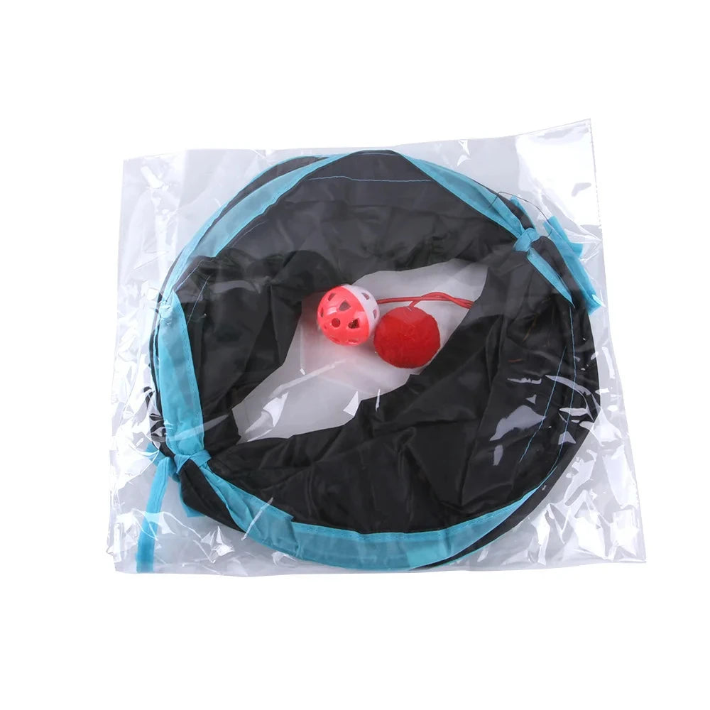 Cat Tunnel Foldable  Pet Supplies Cat S T Y Pass Play Tunnel Cat Toy Breathable Drill Barrel for Indoor loud paper Tina Home Life Store