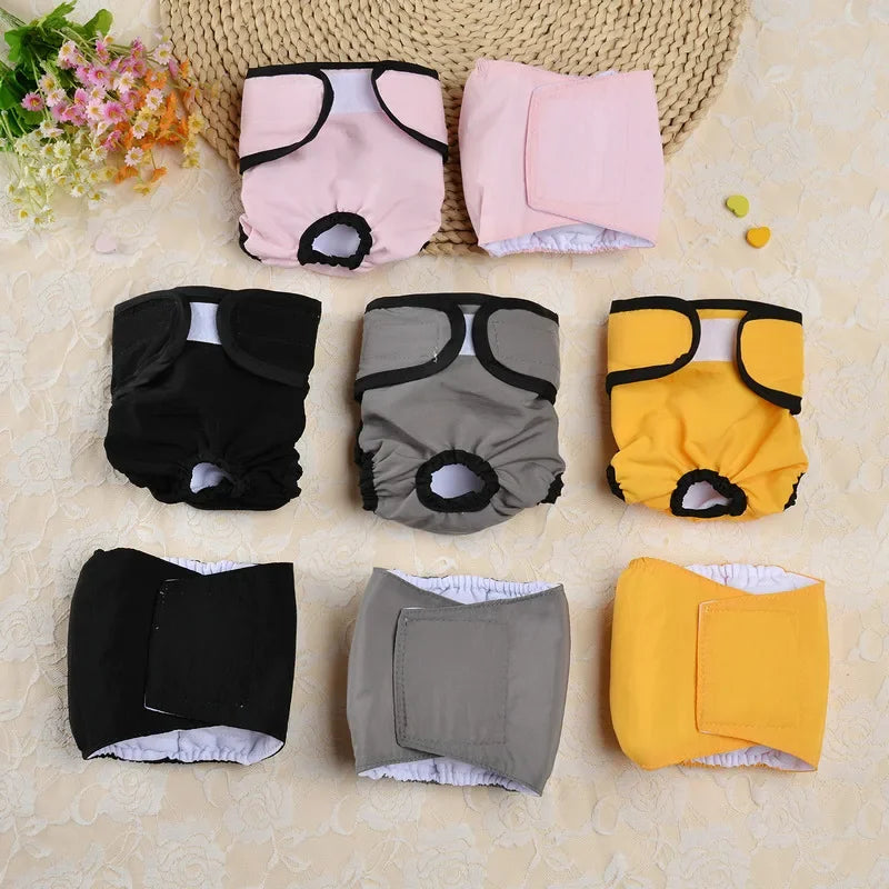 Reusable Sanitary Panties Washable Small Dog Pet Diapers Female Dogs Large Physiological Pants Shorts Male Cats Pet Menstruation Wang Shan Meow Pet Dog Cat Supplies Store