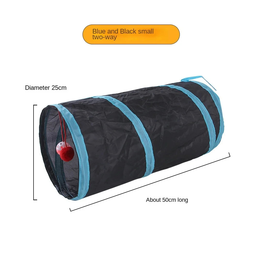 Cat Tunnel Foldable  Pet Supplies Cat S T Y Pass Play Tunnel Cat Toy Breathable Drill Barrel for Indoor loud paper Tina Home Life Store