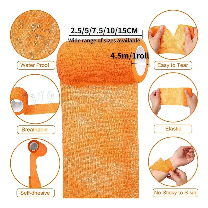Pet Bandages Anti-fouling Devices Self-adhesive Elastic Bandage Outside Foot Protective Hair Free Cloth Straps for Cats and Dogs - My Pet Store
