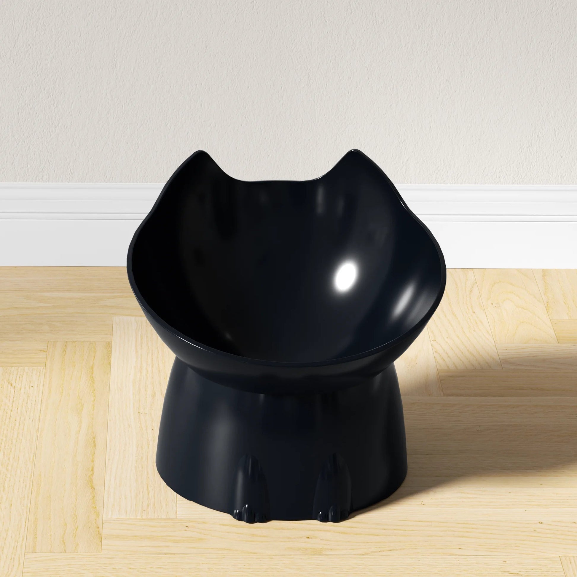 1pc WhiskerWare Elevated Cat Bowl, Anti-Tip Plastic Raised Pet Feeding Dish with Tilted Edge, Neck Protection Kitty Food Shop1103816215 Store