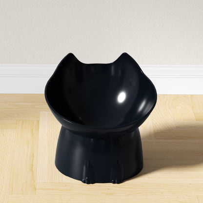 1pc WhiskerWare Elevated Cat Bowl, Anti-Tip Plastic Raised Pet Feeding Dish with Tilted Edge, Neck Protection Kitty Food Shop1103816215 Store