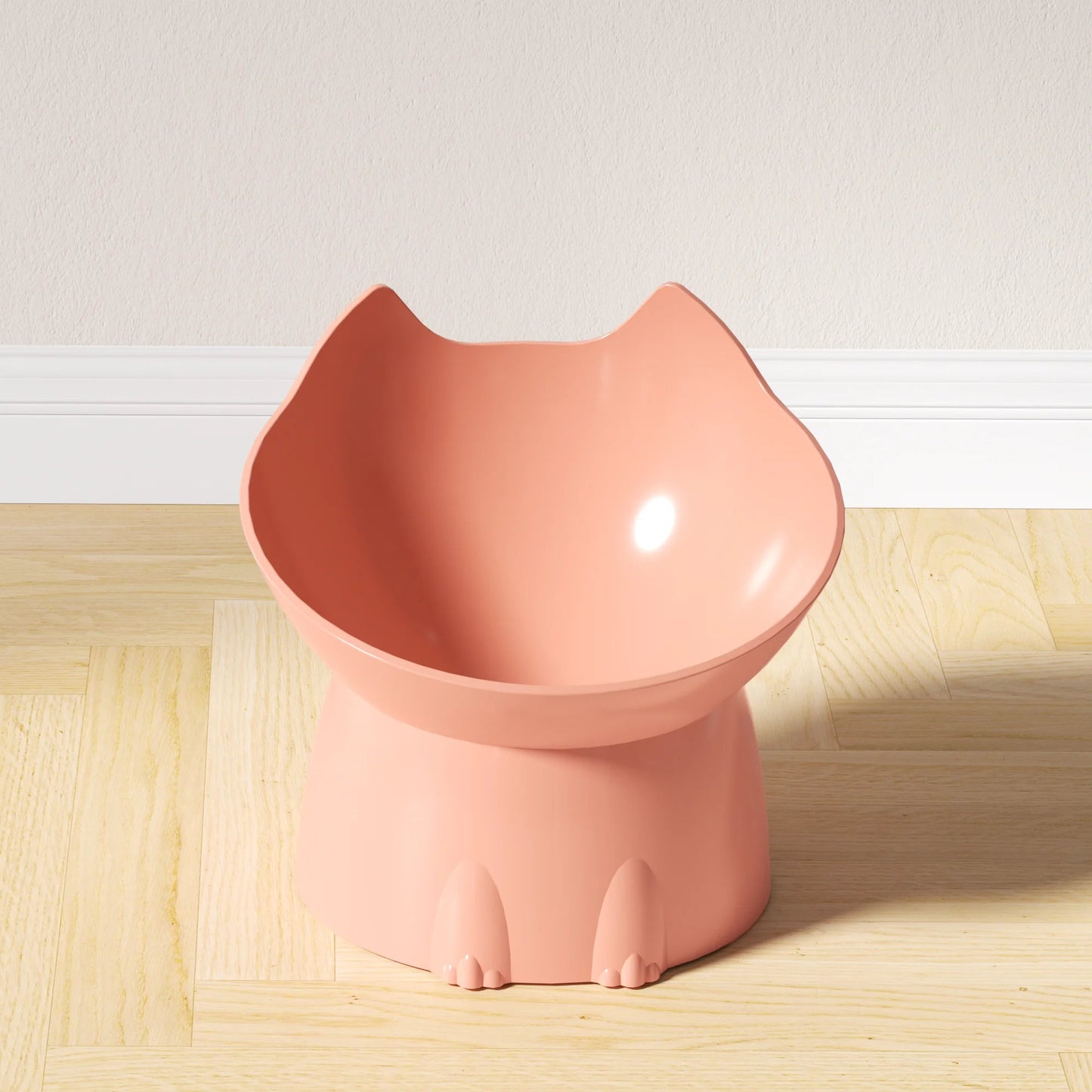 1pc WhiskerWare Elevated Cat Bowl, Anti-Tip Plastic Raised Pet Feeding Dish with Tilted Edge, Neck Protection Kitty Food Shop1103816215 Store