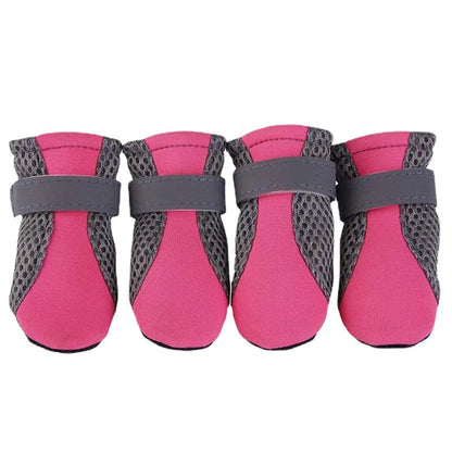 Pet Dog Shoes Breathable Waterproof Outdoor Walking Net Soft Summer Pet Shoes Night Safe Reflective Boots for Small Medium Dogs Cloud house Store