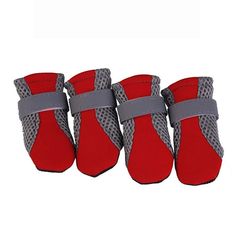 Pet Dog Shoes Breathable Waterproof Outdoor Walking Net Soft Summer Pet Shoes Night Safe Reflective Boots for Small Medium Dogs Cloud house Store