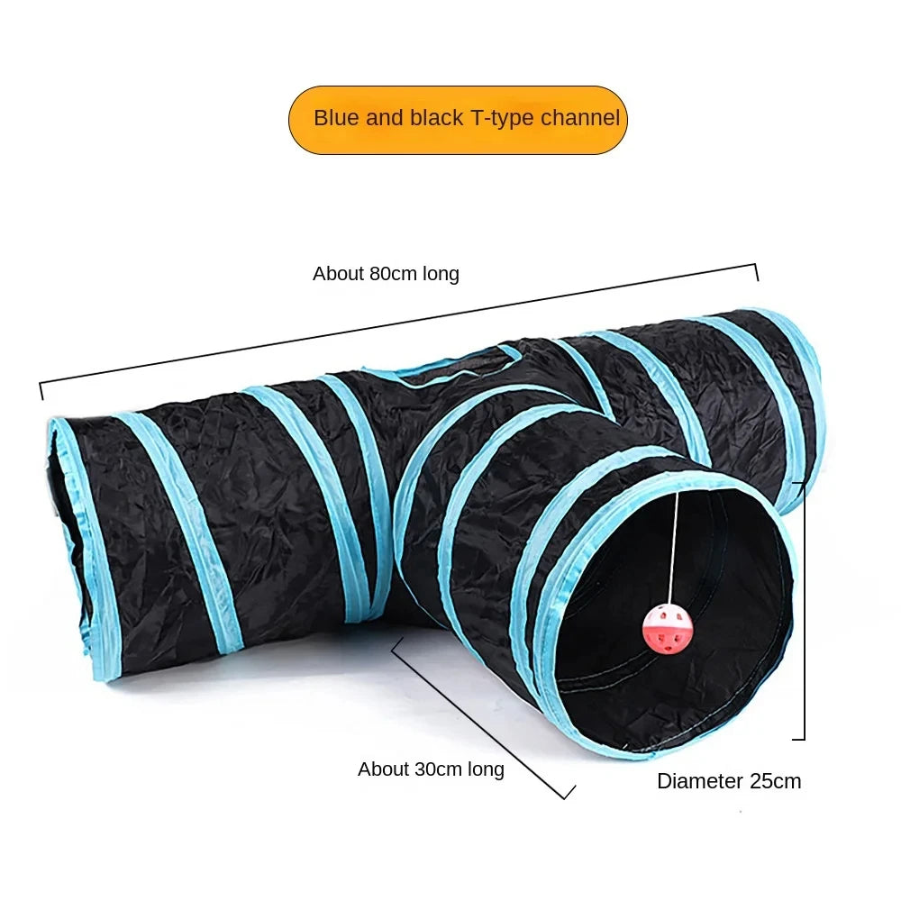 Cat Tunnel Foldable  Pet Supplies Cat S T Y Pass Play Tunnel Cat Toy Breathable Drill Barrel for Indoor loud paper Tina Home Life Store