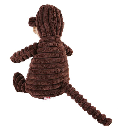 Pet Dog Molar Toy Vent Training Corduroy Monkey Pig Voice Plush Toy Dog Tooth Cleaning Supplie Dog Toys for Large Dogs Bobit Store
