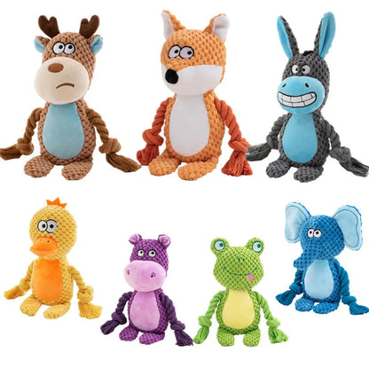 Stuffed Raw Small Joint Dog Plush Chew Toy Indestructible Bite Resistant Sound Puppy Squeaker Dogs Rattle For Pet Toys Supplies YUANTENG Crafts Factory Store