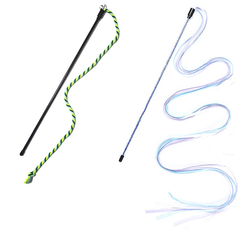 Cat Toy Interactive Teasing Rod with Rope for Cats to Chew and Chase Kitten Teaser Toy Pet Cats Wand Toys Stick Toy TAOZI Dropshipping Service Store
