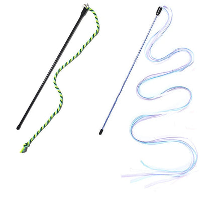 Cat Toy Interactive Teasing Rod with Rope for Cats to Chew and Chase Kitten Teaser Toy Pet Cats Wand Toys Stick Toy TAOZI Dropshipping Service Store