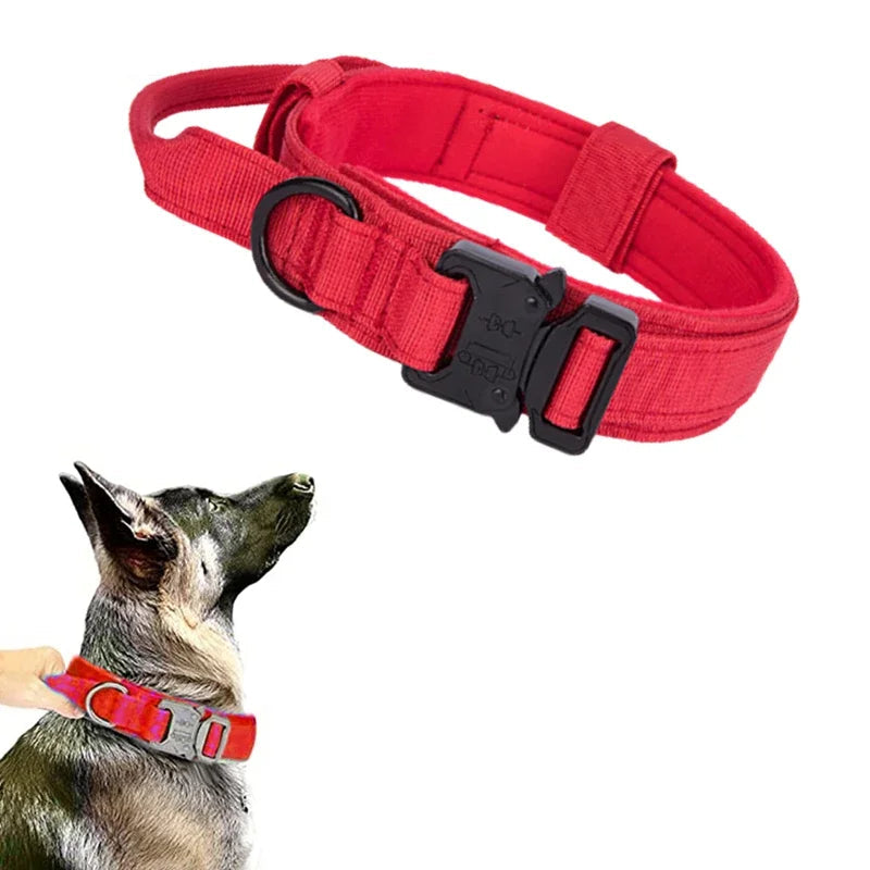 Durable Tactical Dog Collar Leash Set Adjustable Military Pet Collar Leash Medium Large Dog German Shepherd Training Accessories Shop1103887912 Store