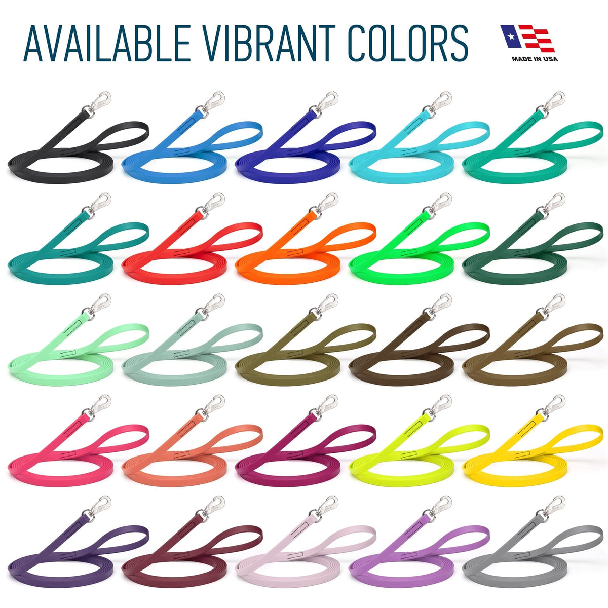 Viper Long Line 10 ft Biothane Dog Lead with SPRENGER Stainless Steel Hook