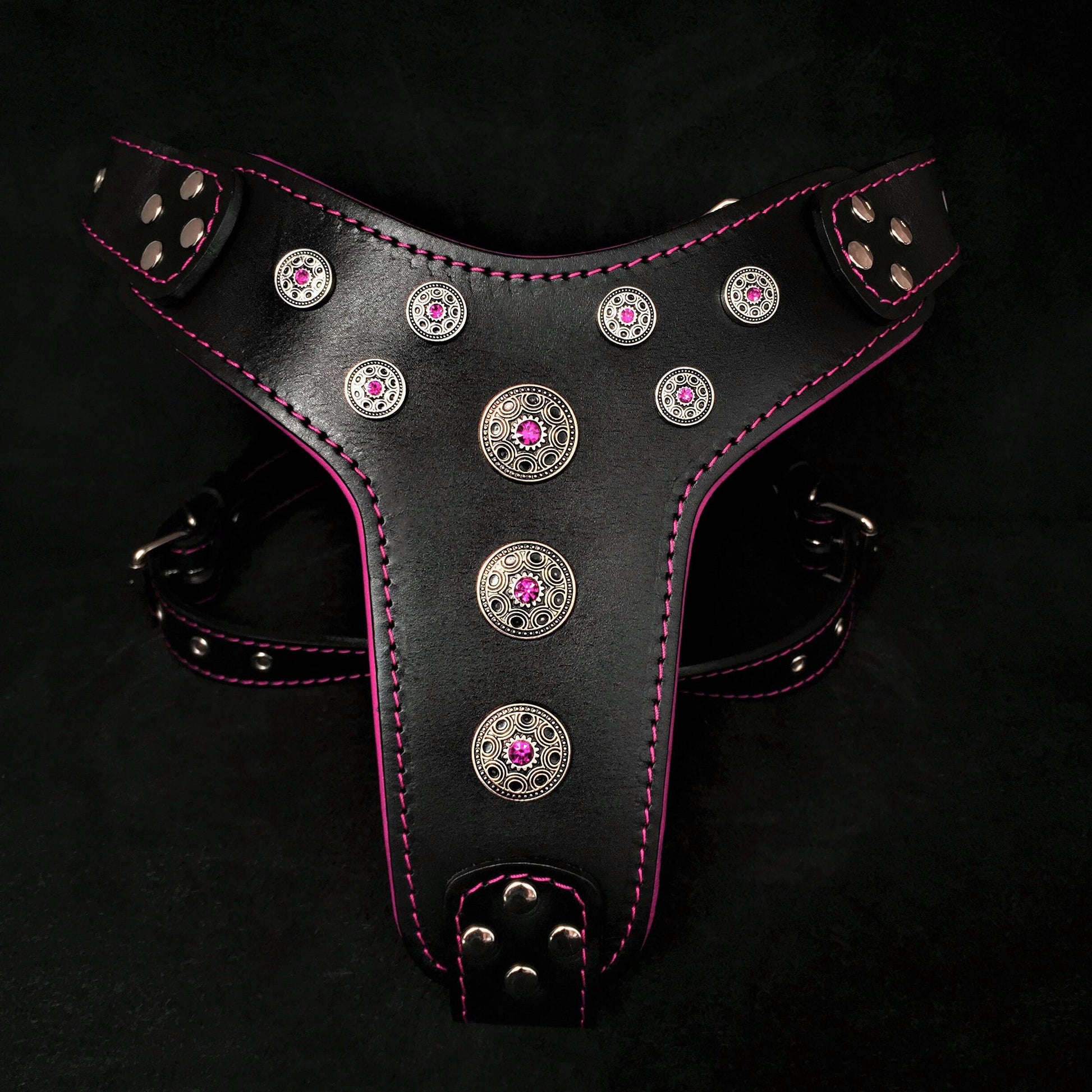 Bijou Harness Black & Pink for Big Dogs