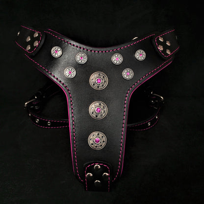 Bijou Harness Black & Pink for Big Dogs